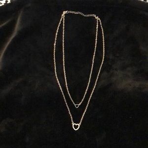 Layered heart necklace
